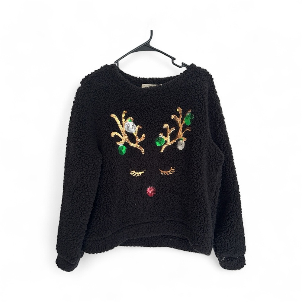 Chance or Fate Black Reindeer Sweatshirt